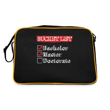 To Do List Bachelor Master Doctoral Degree - Retro Bag - black/gold - Back