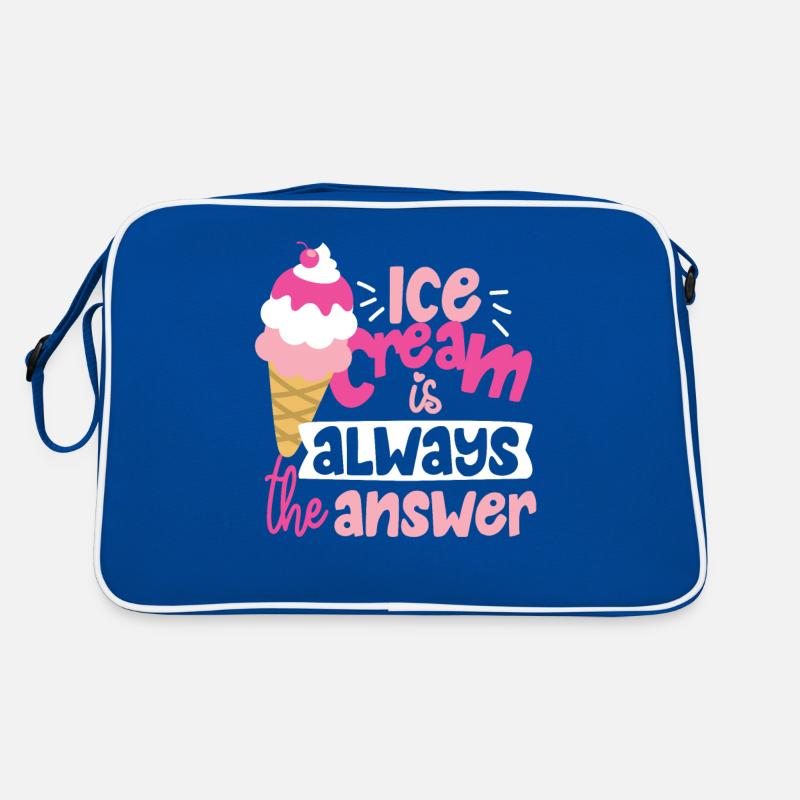 Eis Eiscreme Eistüte Antwort Retro Tasche