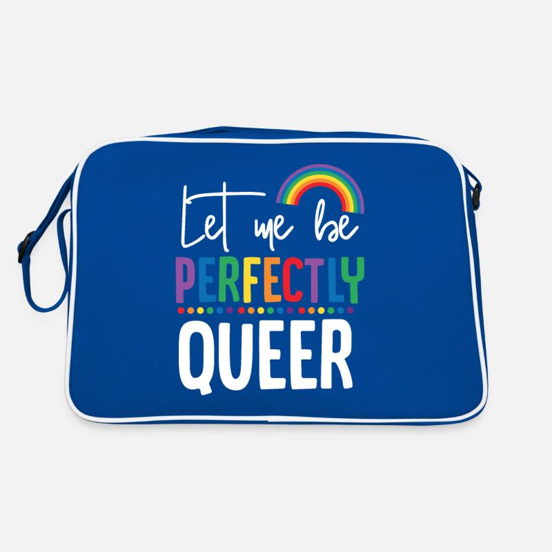 Lesbisch Lesbe Regenbogen Retro Tasche