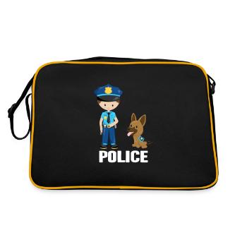 police - Sac Retro - noir/or - Dos