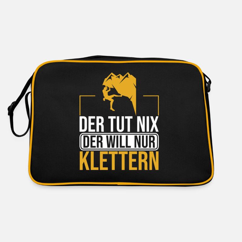 Der tut nix der will nur Klettern Kletterer Retro Tasche