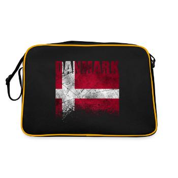 Danemark drapeau drapeau danois scandinavie vacances - Sac Retro - noir/or - Dos