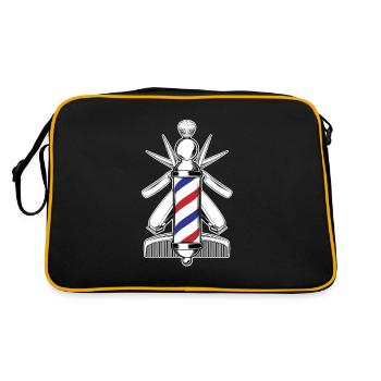 Barber Barbershop Barber Barbe - Sac Retro - noir/or - Dos