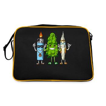Joint de briquet Weed Bud - Sac Retro - noir/or - Dos