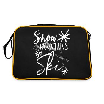 Ski mountain snow - Retro Bag - black/gold - Back