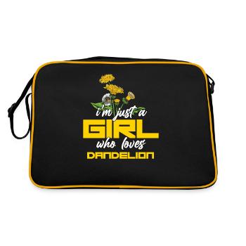 Je suis juste une fille qui aime le pissenlit pour les pissenlits - Sac Retro - noir/or - Dos