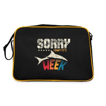 Shark sharks great white shark shark shark fin gift - Retro Bag - black/gold - Back