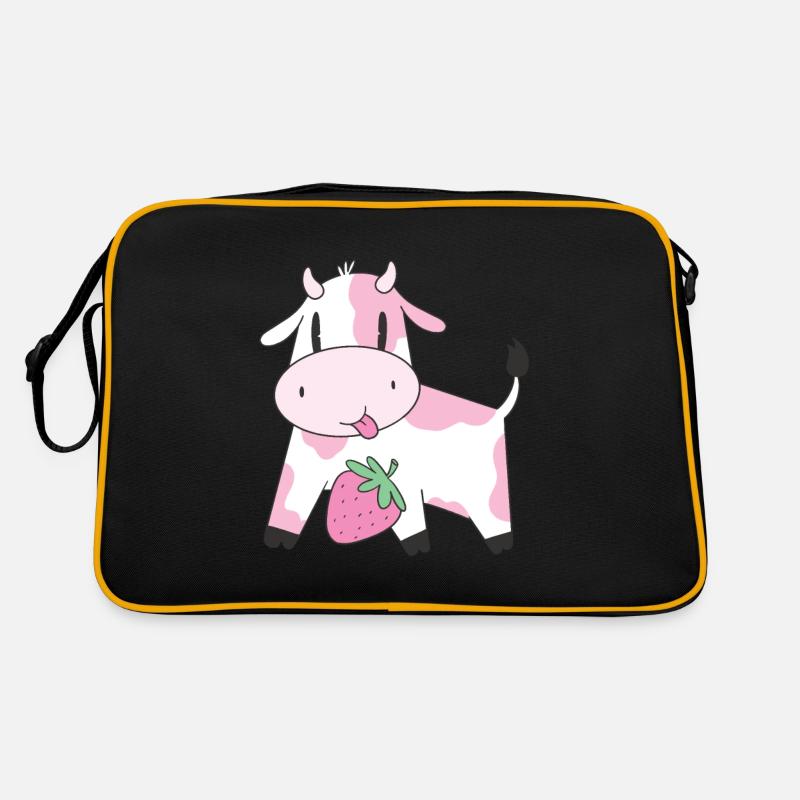 Vache aux fraises Sac Retro