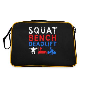 POWERLIFTING : Squat Bench - Sac Retro - noir/or - Dos
