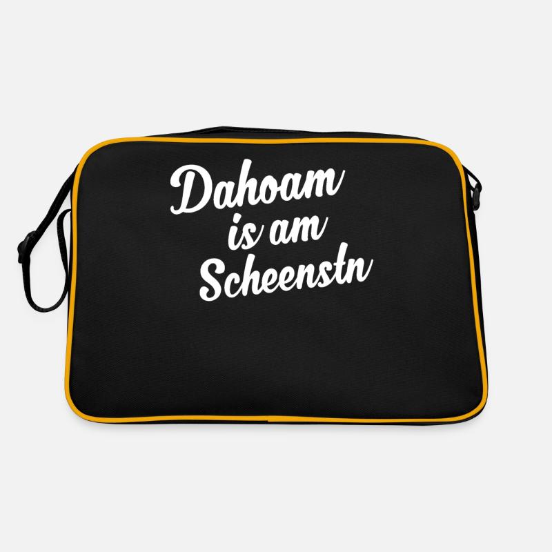 Bayerischer Spruch Dahoam Is Am Scheenstn Lustig Retro Tasche