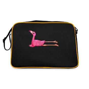 Cadeau mignon pour l'amateur de yoga Flamingo - Sac Retro - noir/or - Dos