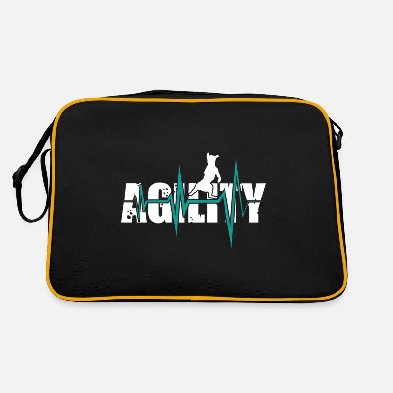 Agility Hunde - Agility - Retro Tasche - Schwarz/Gold