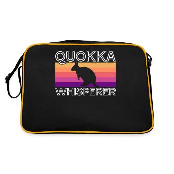 Quokka Quokkas Australie - Sac Retro - noir/or - Dos