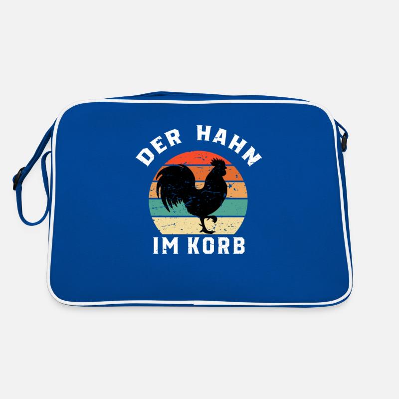 Der Hahn im Korb Retro Tasche