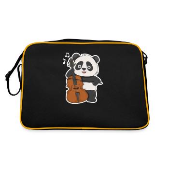 Conception de panda de violoncelle pour un violoncelliste - Sac Retro - noir/or - Dos