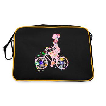 Vélo Pusteblume motif fleurs roue filles - Sac Retro - noir/or - Dos