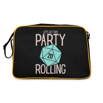 Stylo et papier D20 Dice RPG Player D20 Dice - Sac Retro - noir/or - Dos