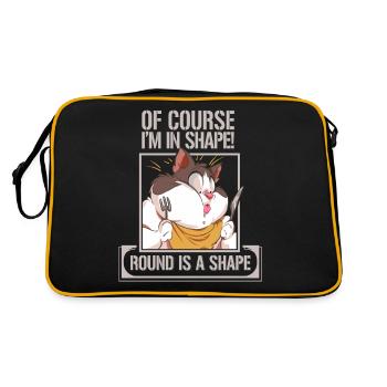 Fat cat meme jokes chubby weird - Retro Bag - black/gold - Back