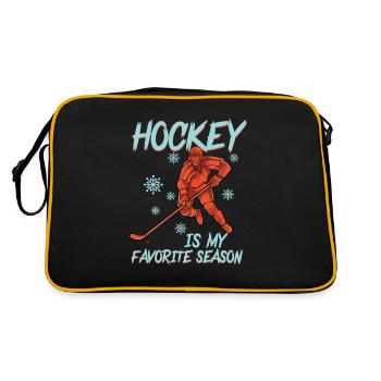 Hockey - Ma saison préférée - Patinoire - Sac Retro - noir/or - Dos