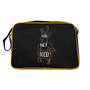 Déclaration de Friends Not Food Vegan Vegan Vegan - Sac Retro - noir/or - Dos