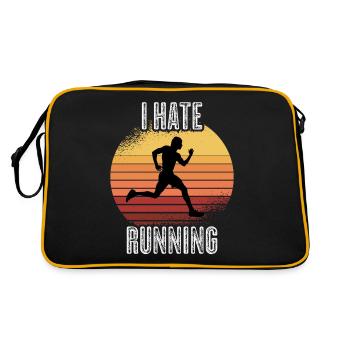 Running runner marathon gift funny - Retro Bag - black/gold - Back