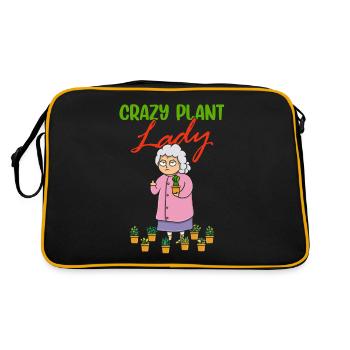 Crazy Plant Lady Cacti Cactus Fleurs Succulentes - Sac Retro - noir/or - Dos