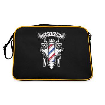 Barber Barbershop Barber Barbe - Sac Retro - noir/or - Dos