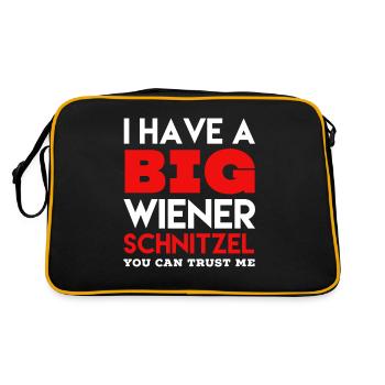 Wiener Schnitzel saying - Retro Bag - black/gold - Back