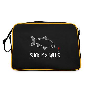 Carpes Pêche pêcheur Suck My Balls Carp - Sac Retro - noir/or - Dos