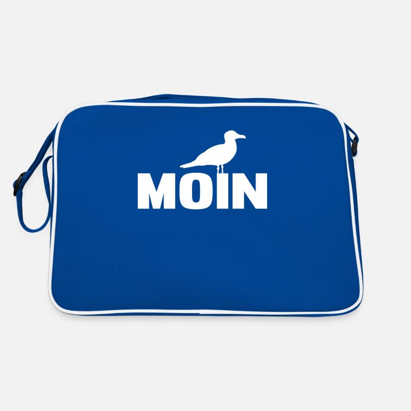 Moin Möwe Möve Nordeutschland Vogel Küste Geschenk Retro Tasche
