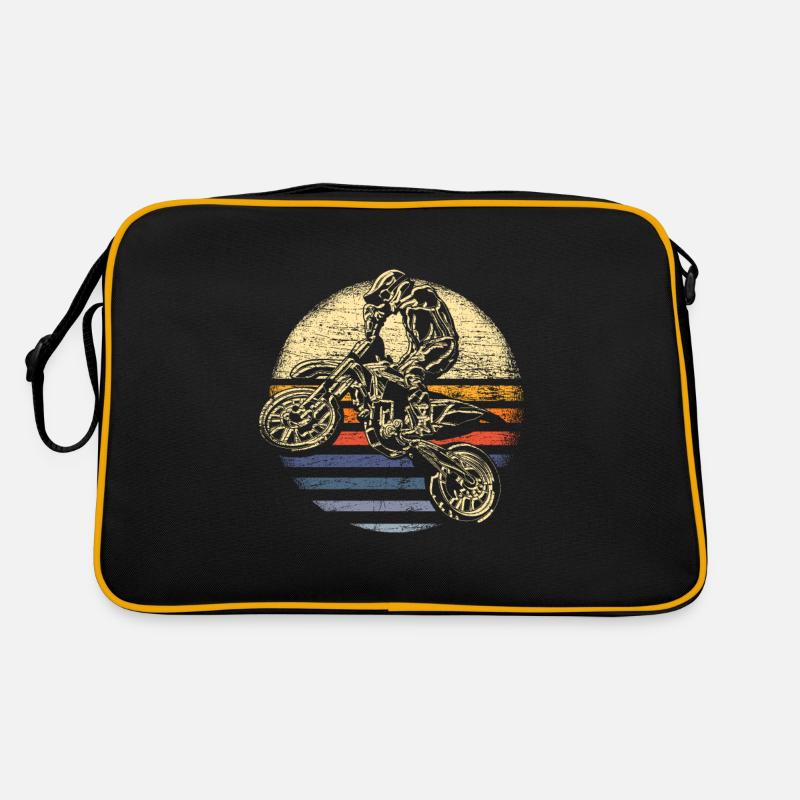 Motocross rétro - Sac Retro - noir/or