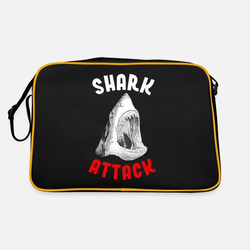 Shark Attack Danger Funny Beach Gift Idea Retro Bag