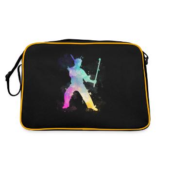 Silhouette Arnis Escrima Kali Art Martial - Sac Retro - noir/or - Dos