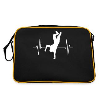 Streetdance Hip Hop Tanz Breakdance Geschenk - Retro Tasche - Schwarz/Gold - Hinten