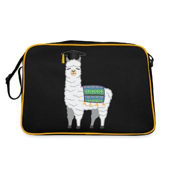 Licence Master Licence Llama Alpaga - Sac Retro - noir/or - Dos