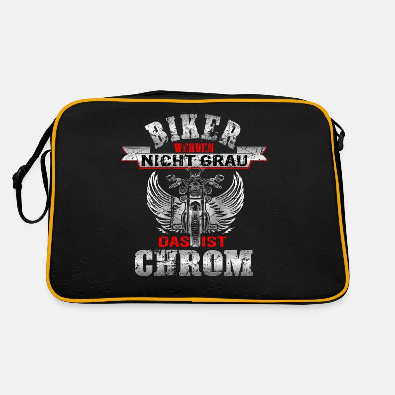 Biker Werden Nicht Grau Das Ist Chrom Biker Retro Tasche