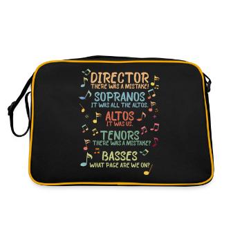 | de conception de la blague de chœur Drôle de musique chantant cadeau | - Sac Retro - noir/or - Dos