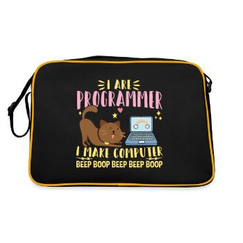 Je suis programmeur Je fais un bip d'ordinateur - Sac Retro - noir/or - Dos