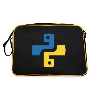 Python programming language - Retro Bag - black/gold - Back