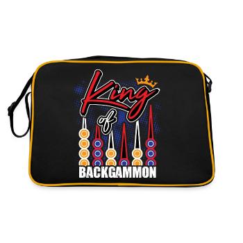 Backgammon Backgammon Jeu Backgammon King - Sac Retro - noir/or - Dos