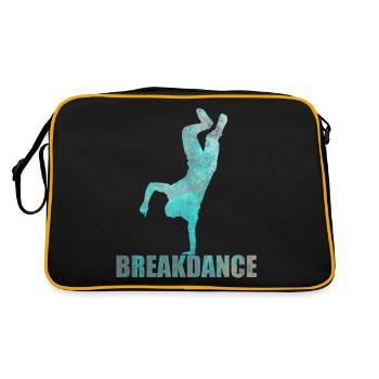 Streetdance Hip Hop Tanz Breakdance Geschenk - Retro Tasche - Schwarz/Gold - Hinten