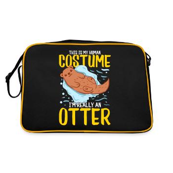 Animal loutre - Sac Retro - noir/or - Dos