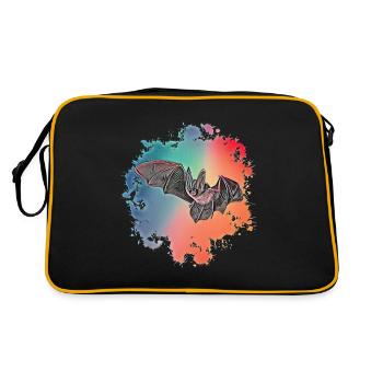 Fledermaus - Retro Tasche - Schwarz/Gold - Hinten