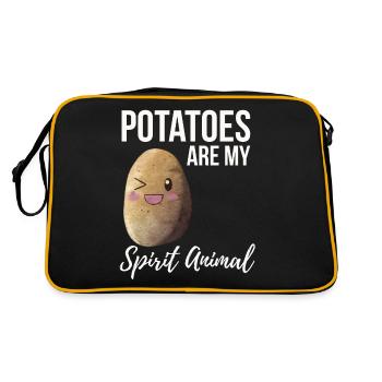 Potatoes Are My Spirit Animal - Retro Bag - black/gold - Back