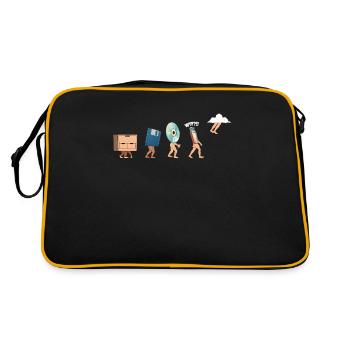 Cloud Computing Evolution - Gift Idea for Nerd - Retro Bag - black/gold - Back