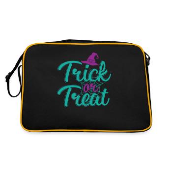 Chapeau de sorcière d'Halloween "Trick or Treat" - Sac Retro - noir/or - Dos