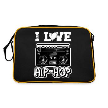 J'aime le hip hop - Sac Retro - noir/or - Dos
