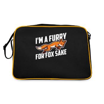 Furry Fandom Furries Fursona - Sac Retro - noir/or - Dos