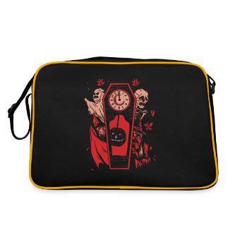 Spooky Coffin Clock: Midnight in the Monster Realm - Retro Bag - black/gold - Back