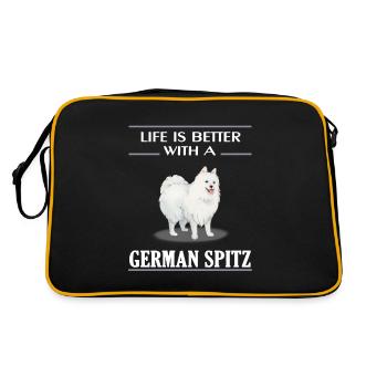 German Spitz - Retro Bag - black/gold - Back